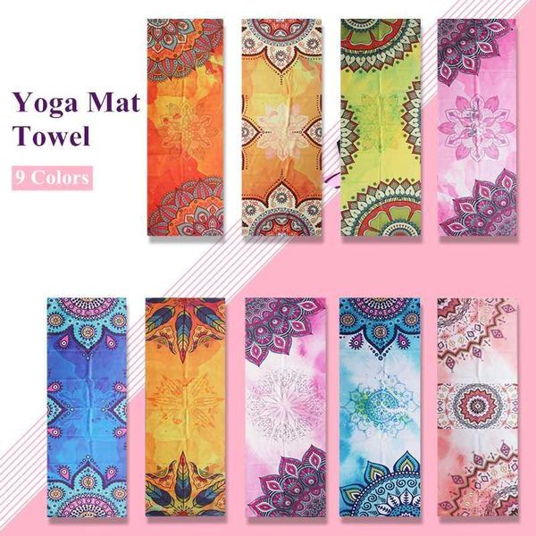

yoga mat microfiber print pattern foldable portable fitness pilates yoga towel soft anti-slip indoor outdoor sports mat1