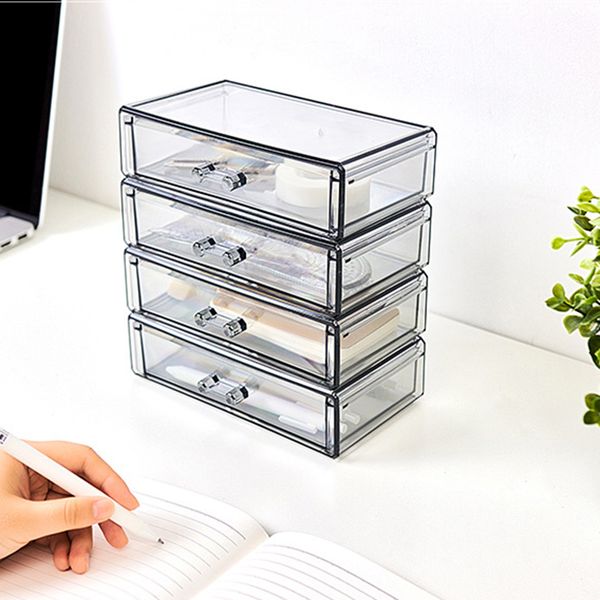 

cosmetic storage box, drawer type deskdustproof dressing table, cosmetic storage box