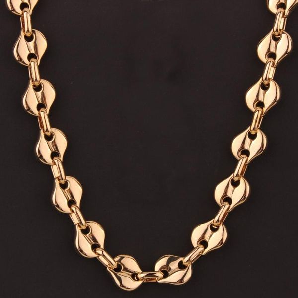 

chains 7"-40" length 10mm wide cut curb link gold stainless steel necklace mens chain fashion jewelry, Silver