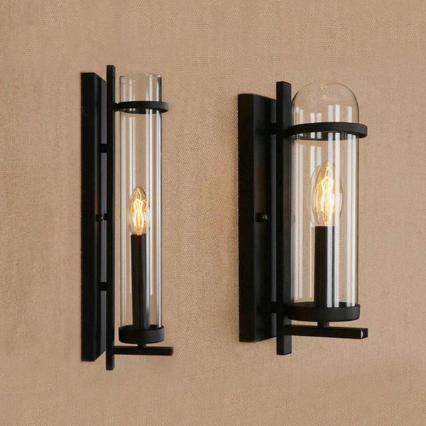 

wall lamp american retro glass nostalgia rural idyll warm light corridor restaurant cafe sitting room industrial wind style