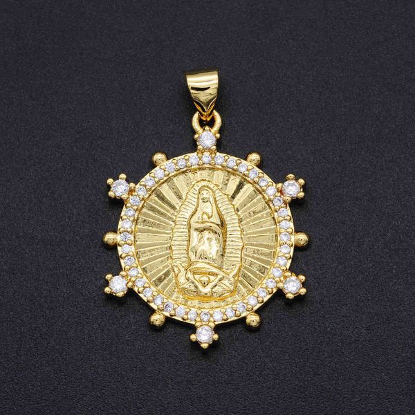 

5pcs/lot 22x31mm cz zircon diy jewelry virgin mary charm pendant whole jewellery accessories, Bronze;silver