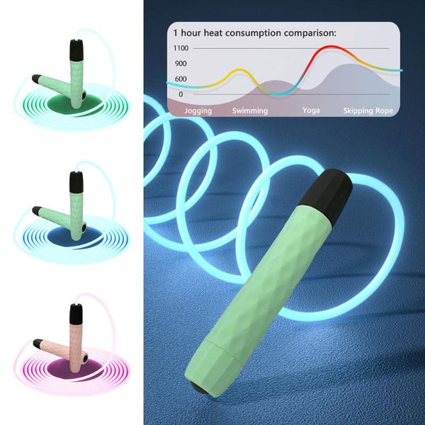 

jump ropes weight loss kids gym men women fitness exercise adjustable pvc glowing rope skipping