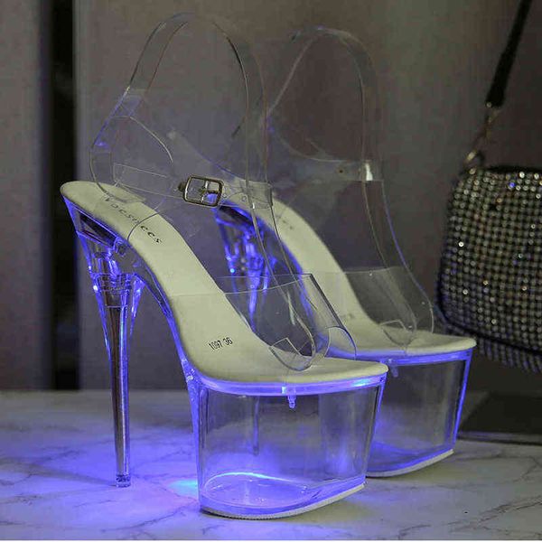 

sandals high heels crystal word belt skirt high heels summer new fashion fairy style transparent sandals women 220309, Black