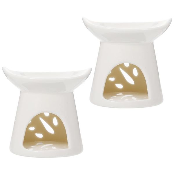 

fragrance lamps 2 pcs hollowed candle holder stove ceramic container
