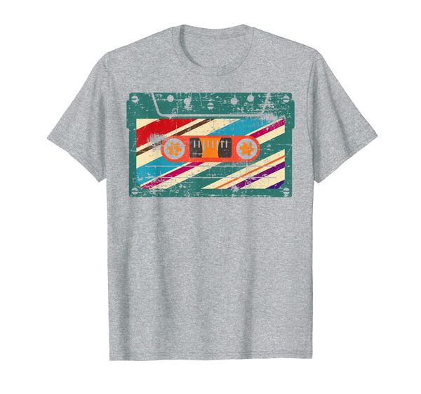 

cassette tape costume 70s 80s 90s vintage retro gear tee t-shirt, White;black
