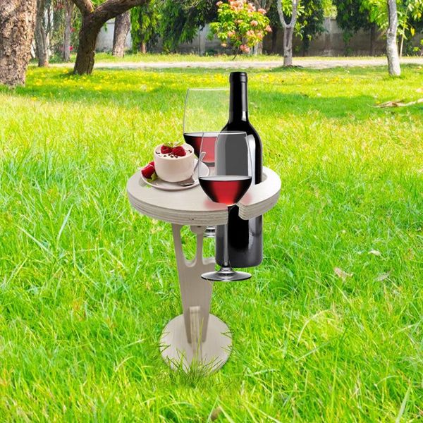 

camp furniture mini outdoor table 2021 round folding dining creative garden decoration station column ornaments multi function wine