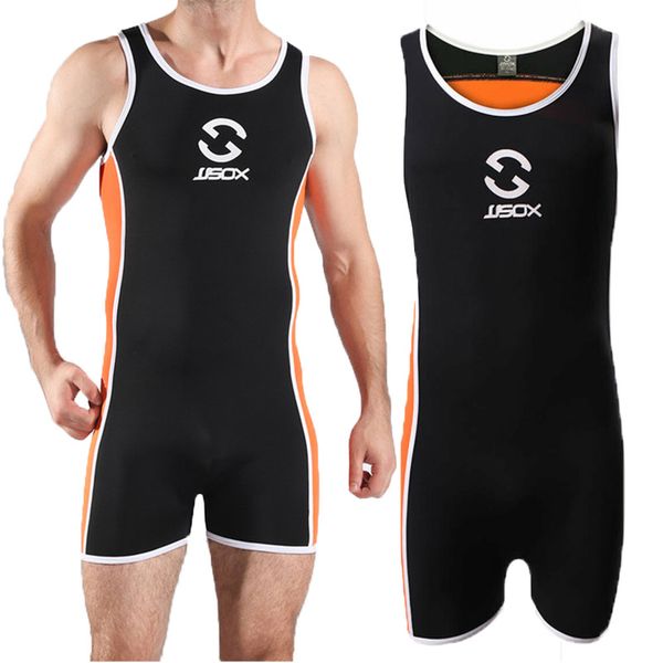 

men undershirts shorts sports fitness quick dry swinwear bodysuits wrestling singlet jumpsuits elastic one-piece sleepwear, White;black