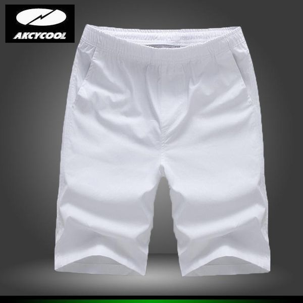 

2021 men shorts straight knee length elastic wasit shorts casual bermuda masculina 10 color for men, White;black