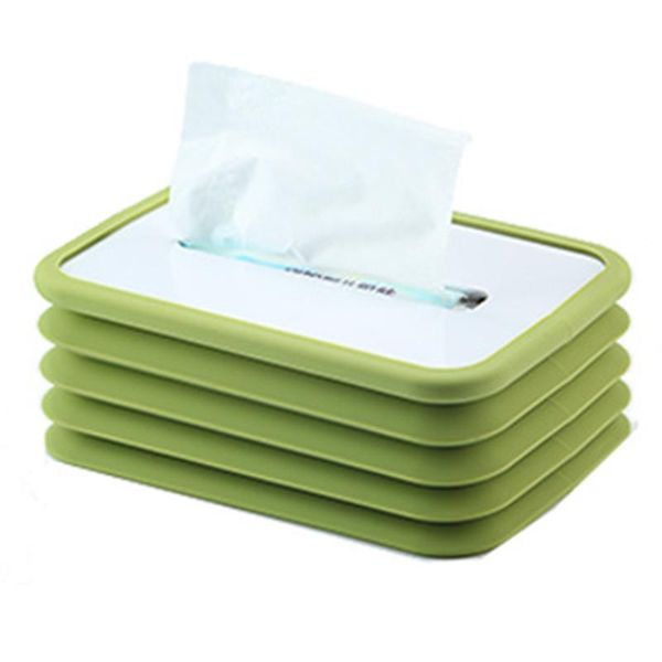 

tissue boxes & napkins 1pc silicone box foldable wet paper storage napkin dispenser home car for restaurants els offices