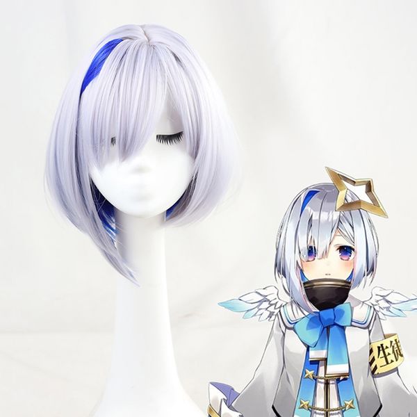 

amane kanata costume cosplay wigs synthetic wig hair cap243r, Silver