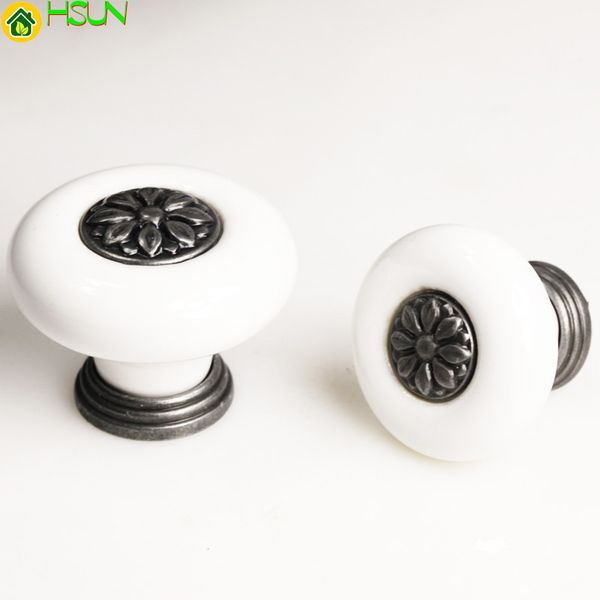 

classic white ceramic drawer knobs handles black white ceramic retro kitchen cupboard cabinet handles furniture hardware