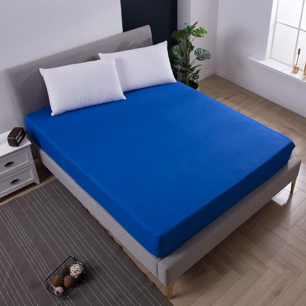 

sheets & sets super soft solid fitted sheet mattress cover with all-around elastic rubber band bed home el bedding