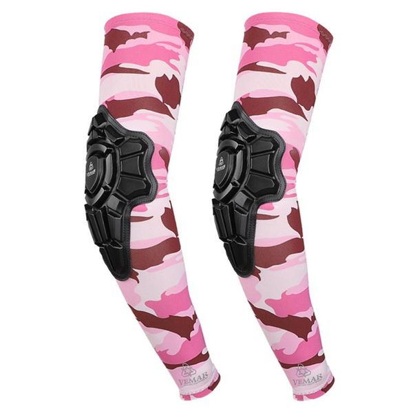 

pink motorcycle hand sleeve protector pads motorbike soft elbow pads kit motocross moto racing elbow guard protection gear