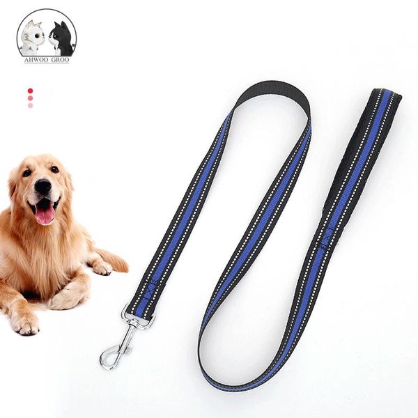 

dog collars & leashes leash running reflective safe walking training pet lead soft mesh nylon elastic traction dogs rope