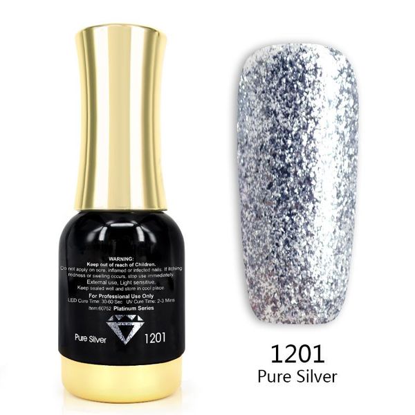 

nail gel super color varnish 12ml diamond shining glitter sequin starry platinum enamel long lasting time polish, Red;pink