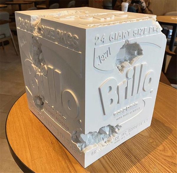 

selling daniel arsham brillo resin box 22.5cm*28cm*28.5cm originalfake holiday companion gallery original fake tablearts model deco