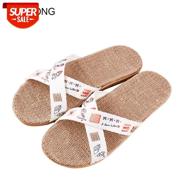 

lcizrong summer 23 colors cute cartoon flax indoor slippers women fashion comfortable bedroom slippers non-slip ladies #sf9l, Black