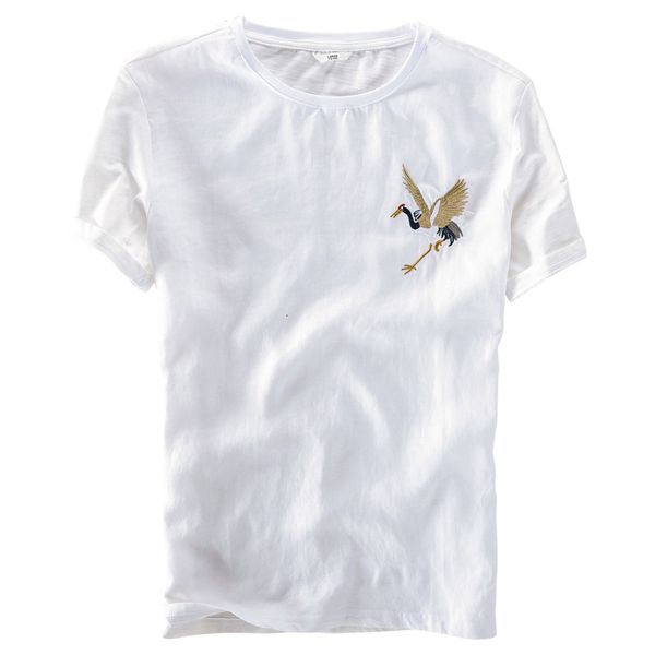 

2021 new novo estilo manga curta vero camisa moda casual branco t-shirt dos o pescoo camisas de t para homens masculino ga3p, White