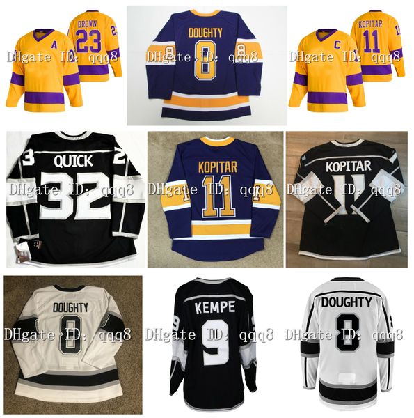 

anze kopitar hockey jersey team classics jonathan quick wayne gretzky drew doughty adrian kempe gabriel vilardi tobias bjornfot trevor moore, Black;red