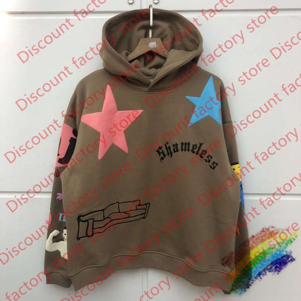 

foam printing hoodie pullover brown black dongguan_ss