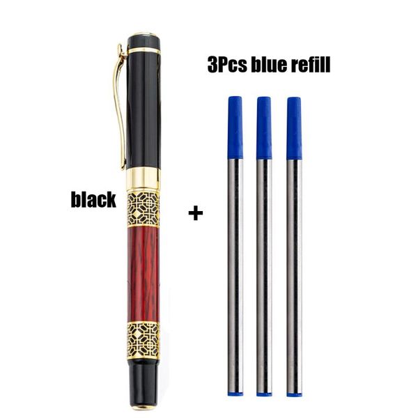 

ballpoint pens 1+3pcs elegant upscale roller ball pen el business metal trendy signature school office supplies, Blue;orange
