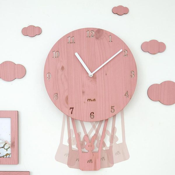 

wall clocks swing clock creative cartoon contracted character watch children bedroom mute lovely sitting room