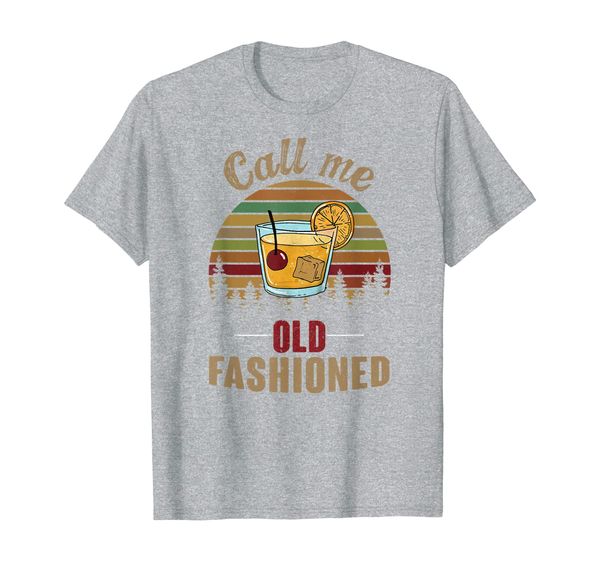 

retro vintage call me old fashioned tequila wine t-shirt, White;black
