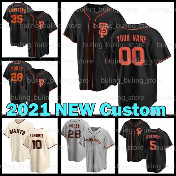 

28 buster posey jerseys 35 brandon crawford 10 evan longoria giants 22 will clark 49 jaylin davis 1 mauricio dubon custom san francisco, Blue;black
