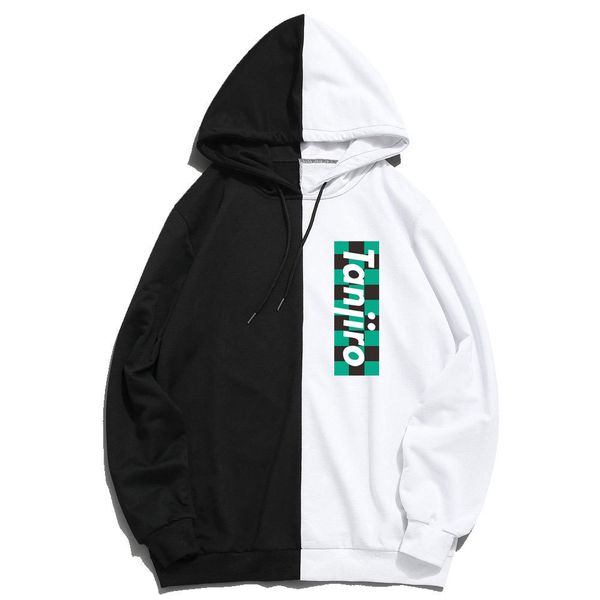 

2021 new summer anime demon slayer hoodie tanjiro zenitsu nezuko inosuke printing olor hoodies sweatshirt harajuku thin clothing cluf, Black