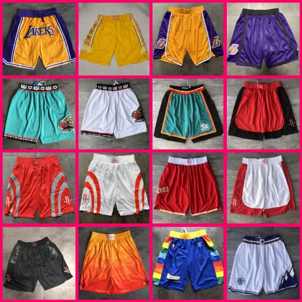 

team basketball short just don sport shorts hip pop pant with pocket zipper sweatpants blue white black red pink mens stitched good giannis