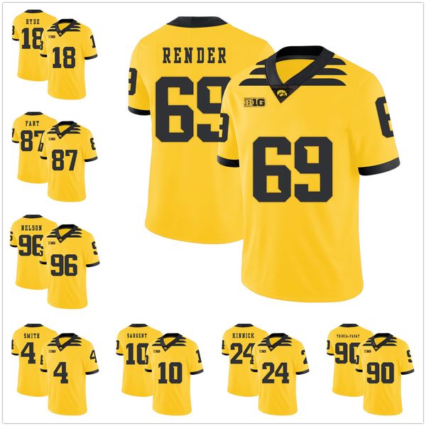 

custom iowa hawkeyes college jersey 94 aj epenesa 57 chauncey golston 12 ricky stanzi ncaa mekhi sargent jack koerner, Black