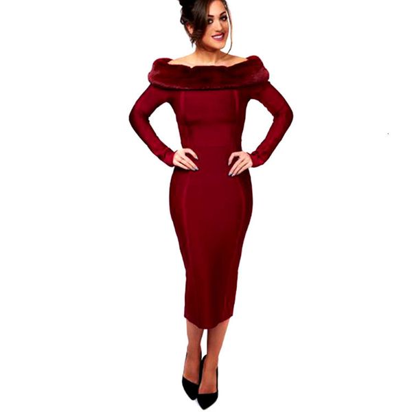 

dress female sleeve long red skin off the shoulder dressed bandage 4cmf, White