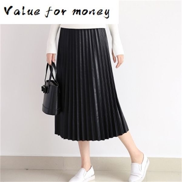 

fashion 2020 new genuine sheep leather skirt e48 y1214, Black