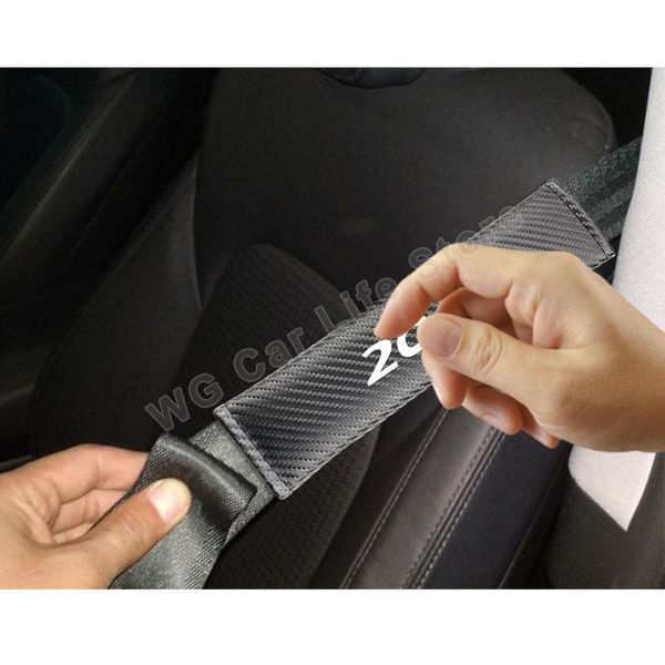 

safety belts & accessories car belt covers for 206 seat case shoulder pad carbon fiber leather
