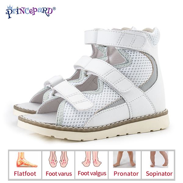 Orthopädische Schuhe für Kinder, Sommer, Herbst, rutschfest, echtes Leder, korrigierende Sandalen mit Knöchelstütze für Kleinkinder, Mädchen und Jungen, 210226