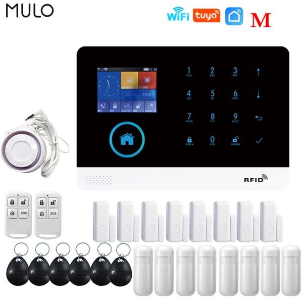 

alarm systems mulo tuya system wifi gsm security burglar for house office pg103 sms call auto dial app remote control