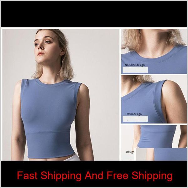 

lu-60 women yoga shirts girls running sleeveless vest ladies casual yoga outfits sportswear exercis qylkzs lyqlove, White;red