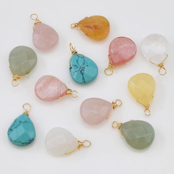 

decorative objects & figurines natural crystal cut water drop pendant accessories diy earrings necklace bracelet gifts for girlfriend and mo