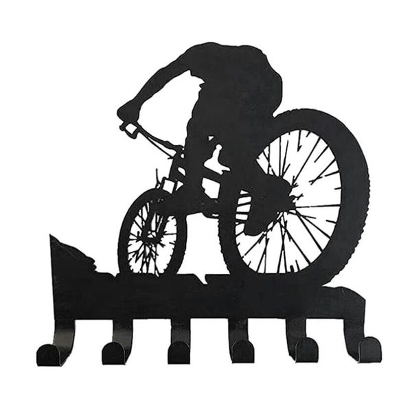 

hooks & rails bicycle shape wrought iron hook storage wall mounted with 6 coat rack home accessories
