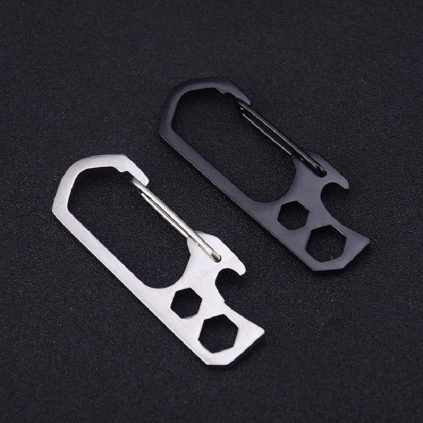 

stainless steel tool card key chain storage device expansion accessories package metal s-shaped hook simple u disk bottle opener