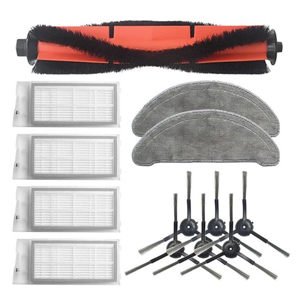 

vacuum cleaners 13pcs for roidmi eve plus robot cleaner main brush hepa filter side mop cloth replacement accessories part