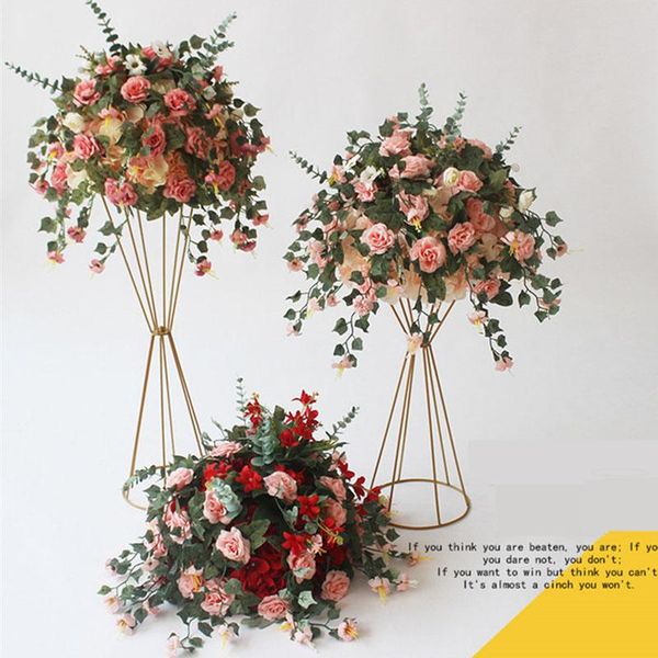 

decorative flowers & wreaths table flower centerpiece plants vine diy wedding decor backdrop artificial ball silk floral bouquet wisteria ro