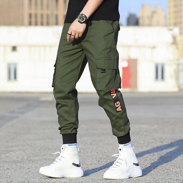 

casual fashion zipper pocket women pants safari style elastic waist jogging sports leisure long, Black