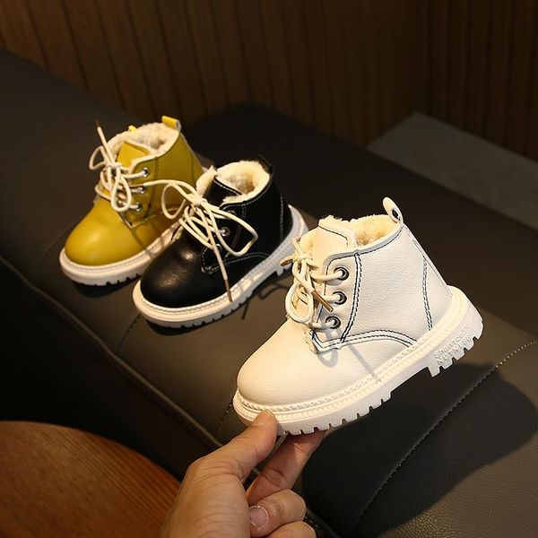

girls flocking cotton-padded shoes baby boots boots thickening 1-6 years old shoes autumn style children, Black;grey