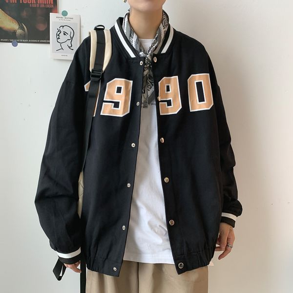 

autumn fashion brand casual men's loose and versatile ins jacket korean trend 2021 new sports baseball suit, Black;brown
