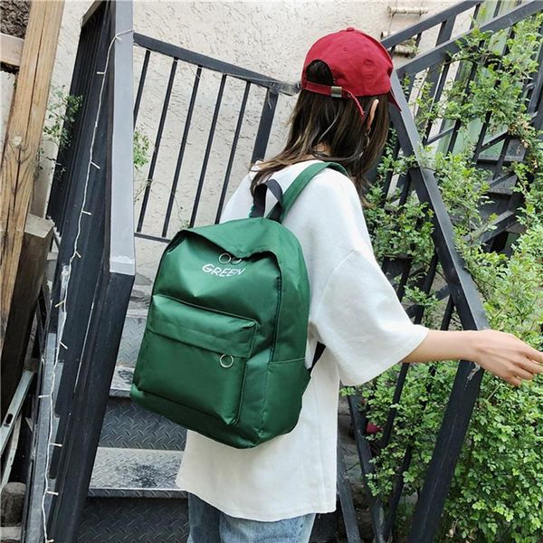 

backpack student bag canvas junior high school personality wild cute backpacks for teenagers 3pcs e26
