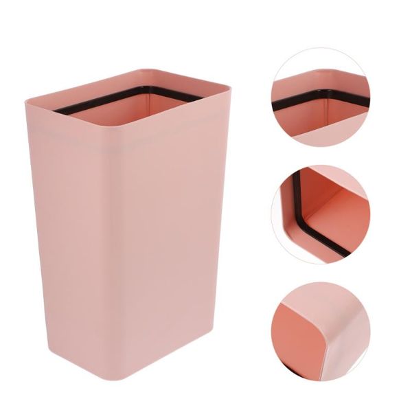 

waste bins 1pc household open trash can color rubbish bin