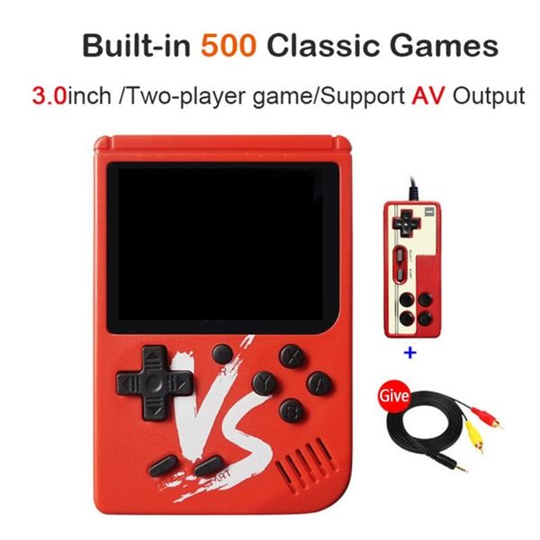 

portable game players 2021 retro mini handheld console 3.0 inch handeld player built-in 500 games video 67ja