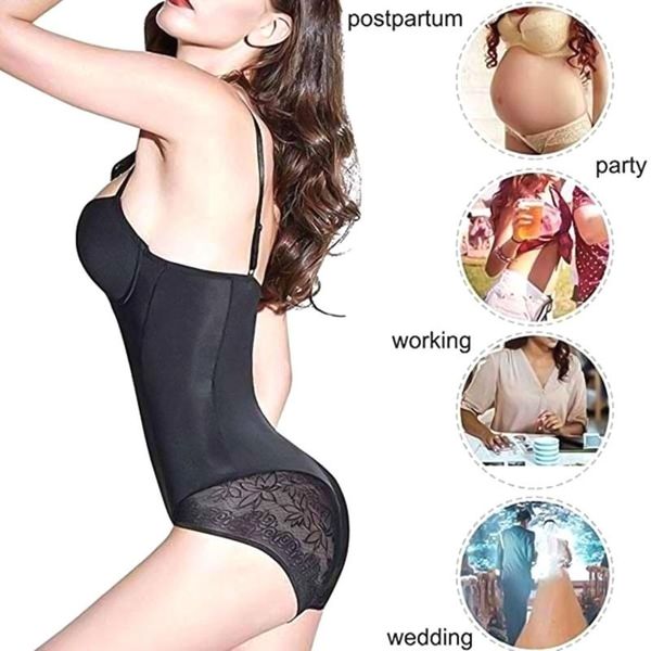 

women's shapers body shaper women shapewear bodysuit femme slimming underwear bulifter xl soft open crotch lingerie, Black;white