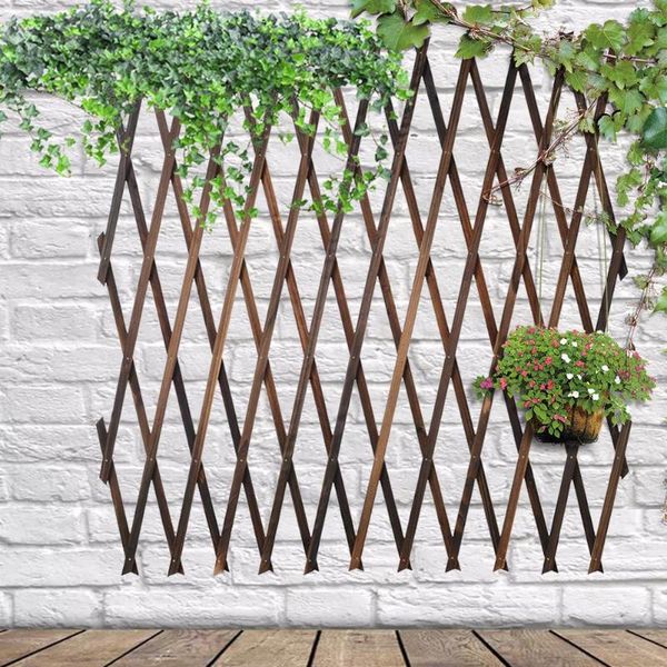 

fencing, trellis & gates 2021 arrival wooden flower stand anti-corrosion anti-insect folding expandable fence